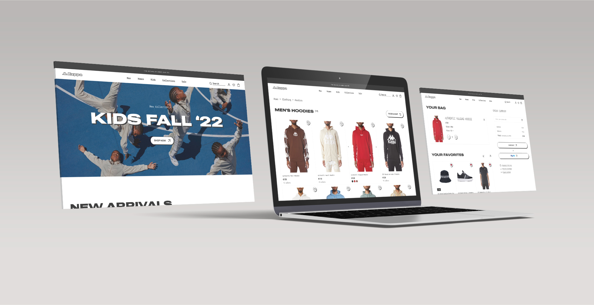 E-commerce website concept for Kappa